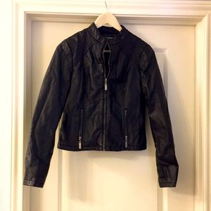 Black JouJou faux leather jacket. Size S
